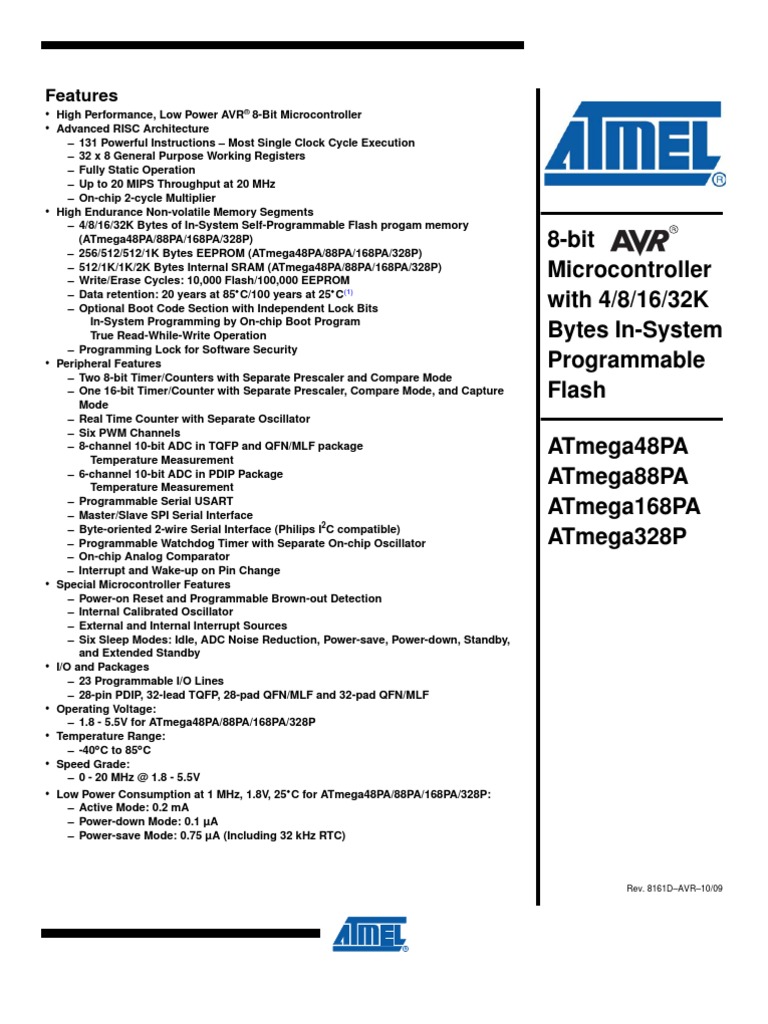 High Performance, Low Power AVR® 8-Bit | PDF | Instruction Set | Booting