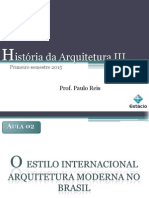 História Da Arquitetura III - Aula 2