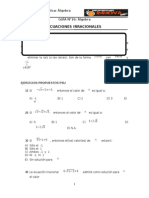 Álgebra Guía 16 Ecuaciones Irracionales