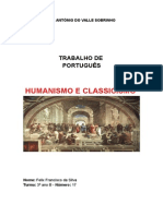 Trabalho de Portugues - Humanismo e Classicismo - Felix Silva