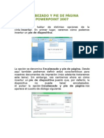 Encabezado y Pie de Página PowerPoint 2007
