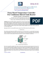 Fuzzy Based Temperature Controller For Continuous Stirred Tank Reactor