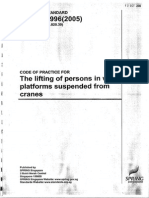 CP 63-1996 - 2005 The Lifting of Persons in Work Platforms Suspended From Cranes