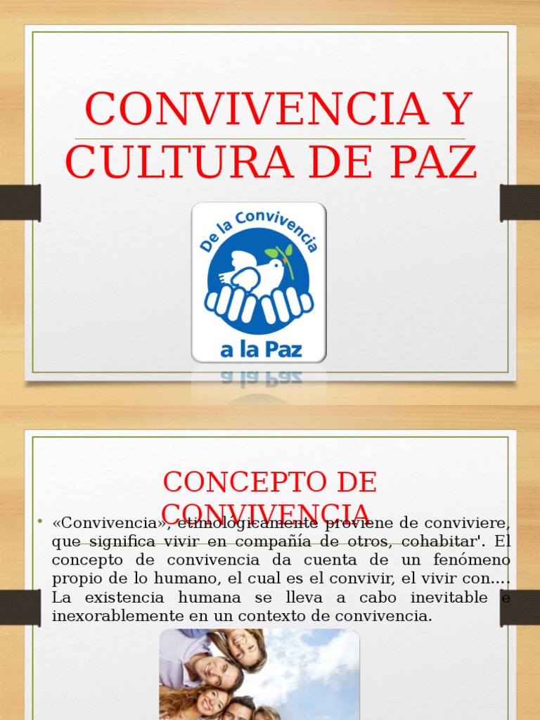 Convivencia y Cultura de Paz | PDF | Conflicto (proceso) | Tolerancia