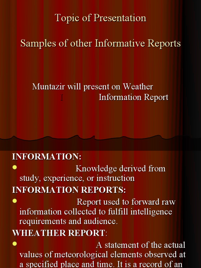 Tips For Weather Report | PDF | Weather | Weather Forecasting