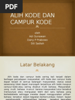 Alih Kode Dan Campur Kode