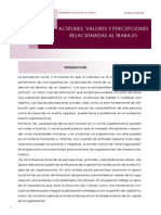 Actitudes, Valores y Percepciones Relaiconadas Al Trabajo PDF