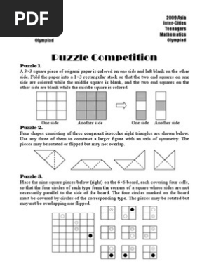 AITMO 20009 Puzzle Contest Poblem