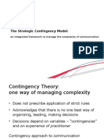 The Strategic Contingency Model:: An Integrated Framework To Manage The Complexity of Communication