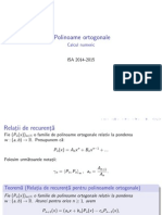 Polinoame Ortogonale: Calcul Numeric