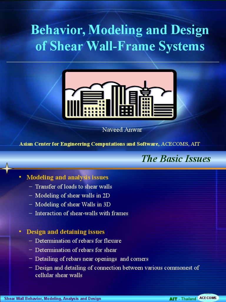 Shear Walls-Frame Design | PDF | Beam (Structure) | Bending