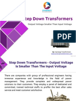 Step Down Transformers - Having Output Voltage Is Smaller Than Input Voltage