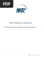 MITC Employee Handbook: A Reference Guide For MITC Solutions Most Commonly Used by Employees