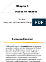 Mathematics of Finance: Section 2 Compound and Continuous Compound Interest