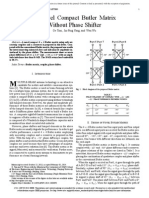 A Novel Compact Butler Matrix Without Phase Shifter: Ge Tian, Jin-Ping Yang, and Wen Wu