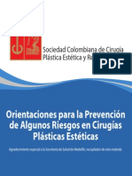 Cartilla SCCP Orientaciones para La Prevencion de Algunos Riesgos en Cirugias Plasticas Esteticas