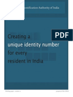 Creating A Unique Identity For Every Resident in India