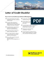 Letter of Credit Checklist: If You Receive An L/C Please Pay Attention To Following Points