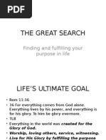 The Great Search For Purpose