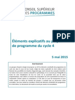 Elements Explicatifs Projet de Programme