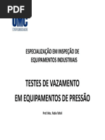 Testes de Vazamento