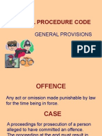 Criminal Procedure Code: General Provisions