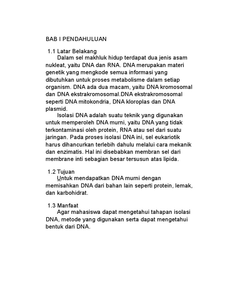 Laporan Isolasi Dna