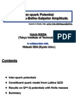 Inter-Quark Potential From Nambu-Bethe-Salpeter Amplitude: Yoichi IKEDA (Tokyo Institute of Technology)