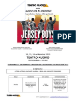 JERSEY BOYS - Bando Audizione Teatro Nuovo