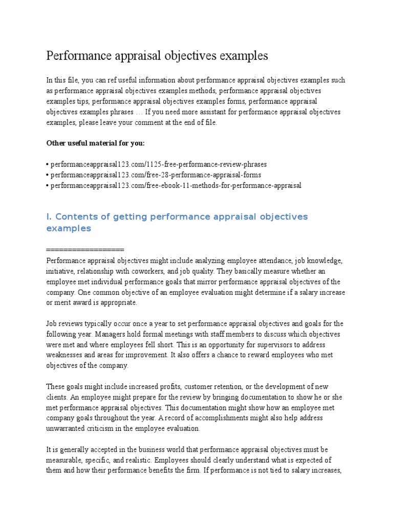 Performance Review Comments Examples Job Knowledge