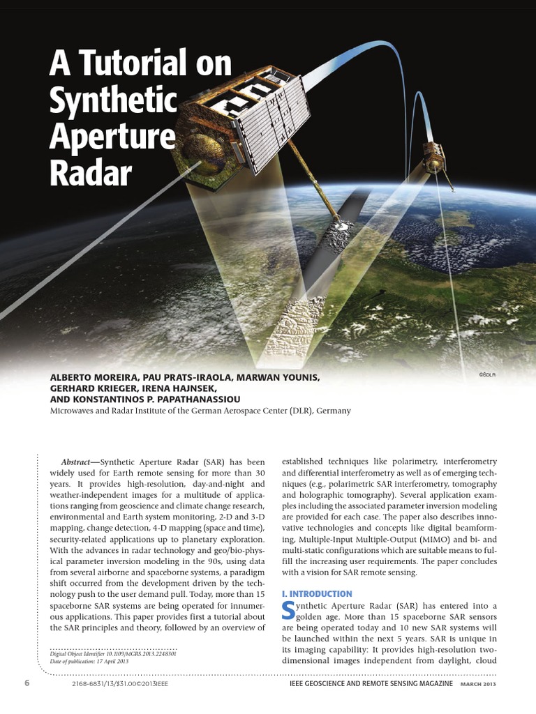 A Tutorial On Synthetic Aperture Radar | PDF