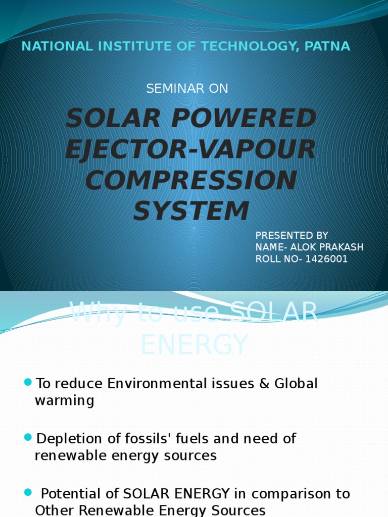 Hybrid Ejector Refrigeration System Air Conditioning Gas