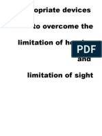 SB Science Device To Overcome Hearing and Sight Limitation