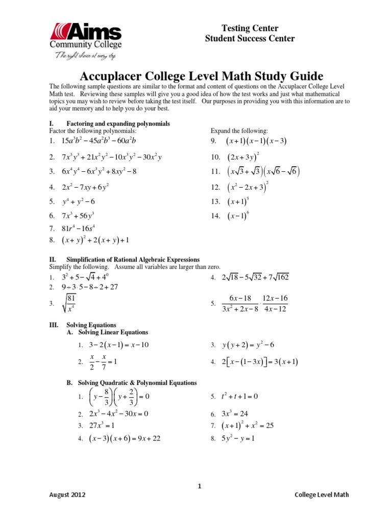 College Math Aims Pdf Logarithm Numbers