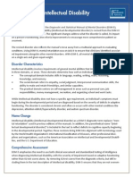 Intellectual Disability Fact Sheet