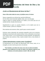 Clase Mandamientos Del Amor y Obras de Misericordia