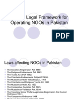 Legal Framework for NGOs in Pakistan