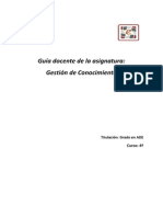 Guía Docente de La Asignatura: Gestión de Conocimiento: Curso: 4º