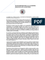 Discurso de Incorporacion A La Academia Paraguaya de La Historia - Eduardo Nakayama - Portalguarani