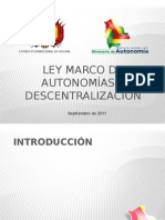 Ley Marco de Autonomias Bolivia