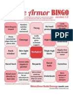 Female Armor Bingo Dowloadable PDF by Ozziescribbler-D78itk9