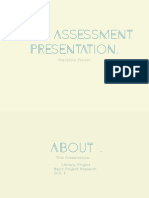 Final Assessment Presentation.: Charlotte Fowler
