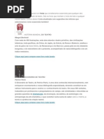 Livros que todo ator deveria ter (pesquisado no site Oficinadeteatro.com)
