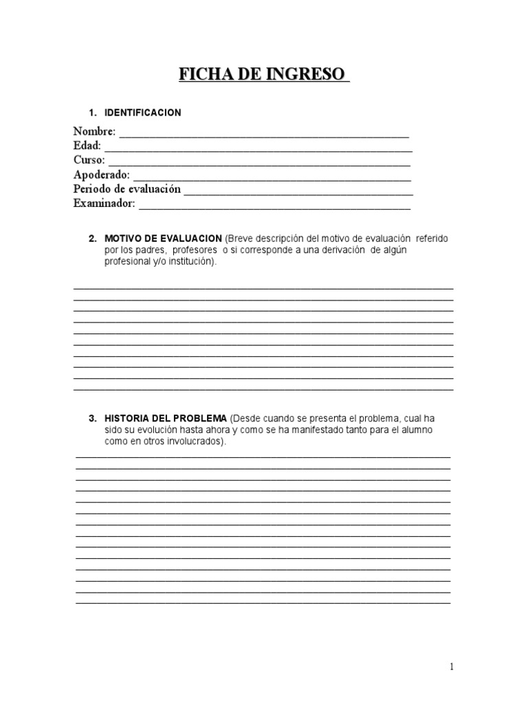 Tabla De Ingreso De Medical