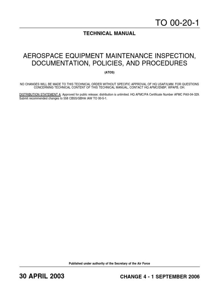 AFTOS: Aircraft Maintenance Manual | PDF | United States Air Force ...