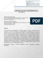 A Contribuição Da Competência Relacional Do Empreendedor para Aperfeiçoar A Qualidade de Relacionamento Entre Empresas de Base Tecnológica