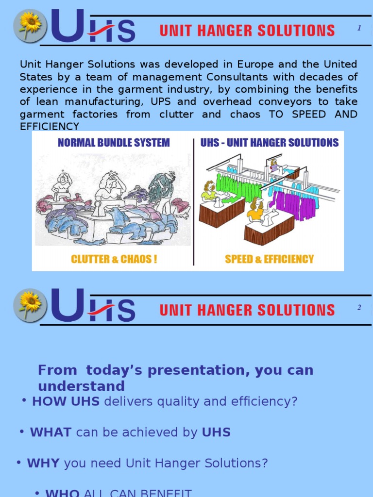 Optimize Garment Production with UHS | PDF | Sewing | Clothing