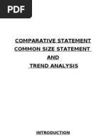 Download COMPARATIVE INCOME STATEMENTCOMMON SIZE STATEMENT AND TREND ANALYSIS by swatitikku SN26658740 doc pdf
