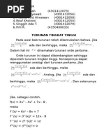 Modul Matematika Turunan Tingkat Tinggi Pdf