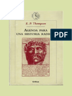 Thompson E. P. Agenda Para Una Historia Radical